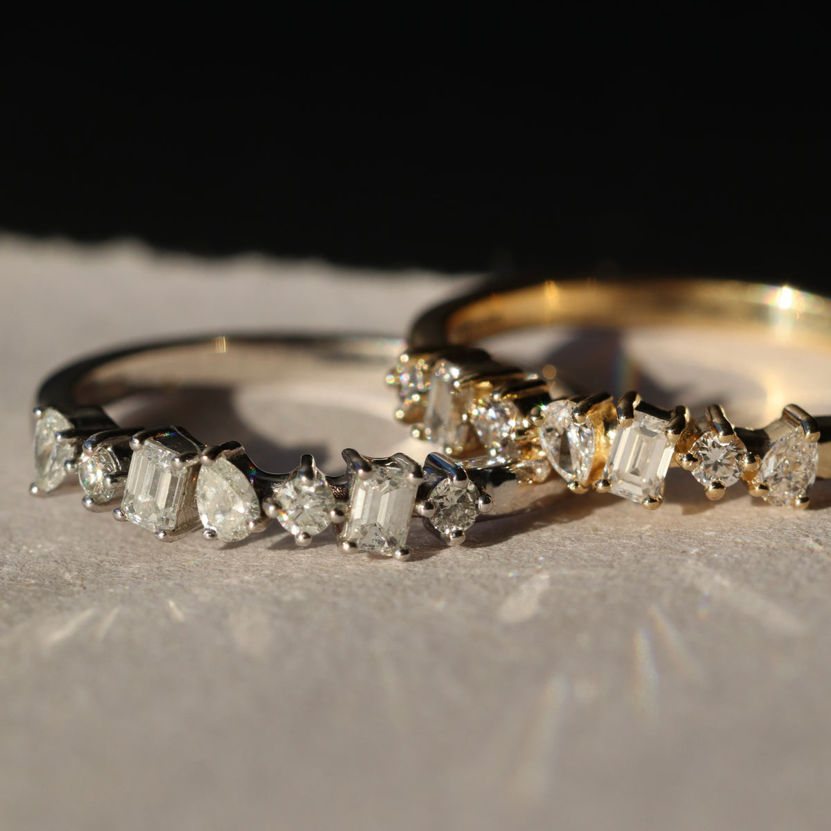 Leo lab-grown diamond band – view 2