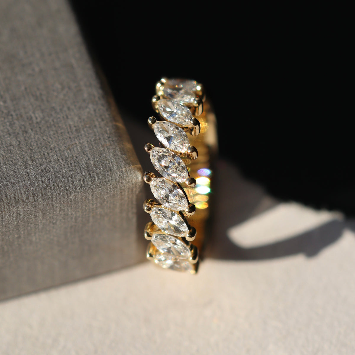 Spica lab-grown diamond band – view 2